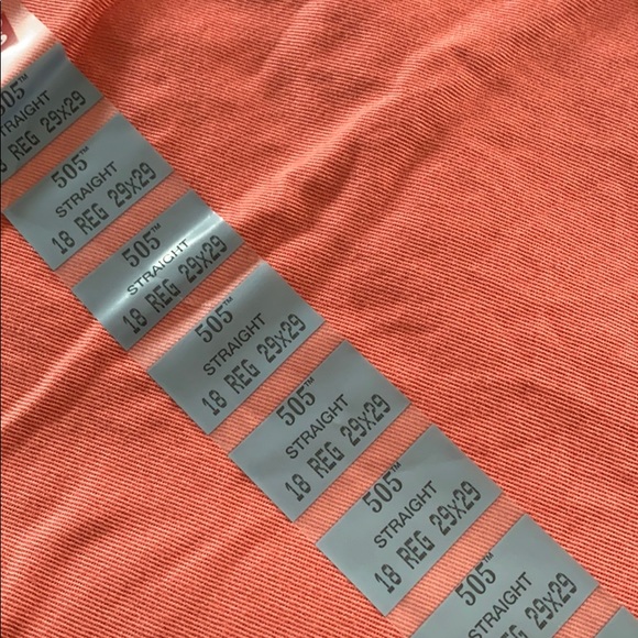 Levi’s Salmon Pink Boy’s Men’s Straight Legs Jeans - Picture 4 of 8